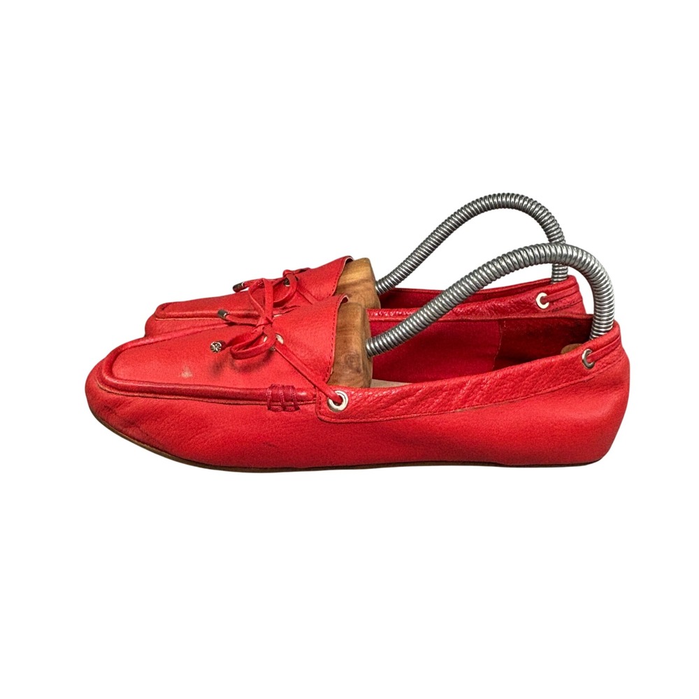 Isaac Mizrahi Live Imanabell Red Leather Driving Loafers Womens 9M A236956